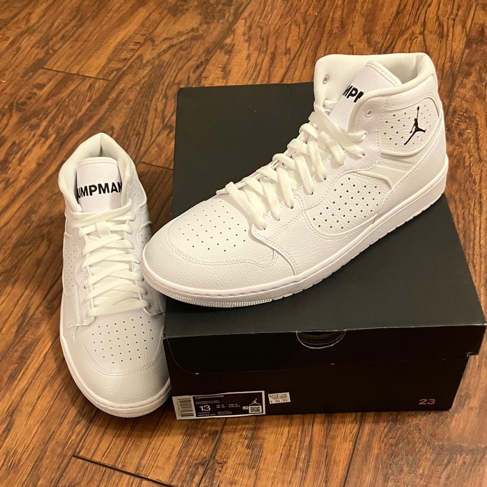 Jordan Access All-White High-Top Sneakers